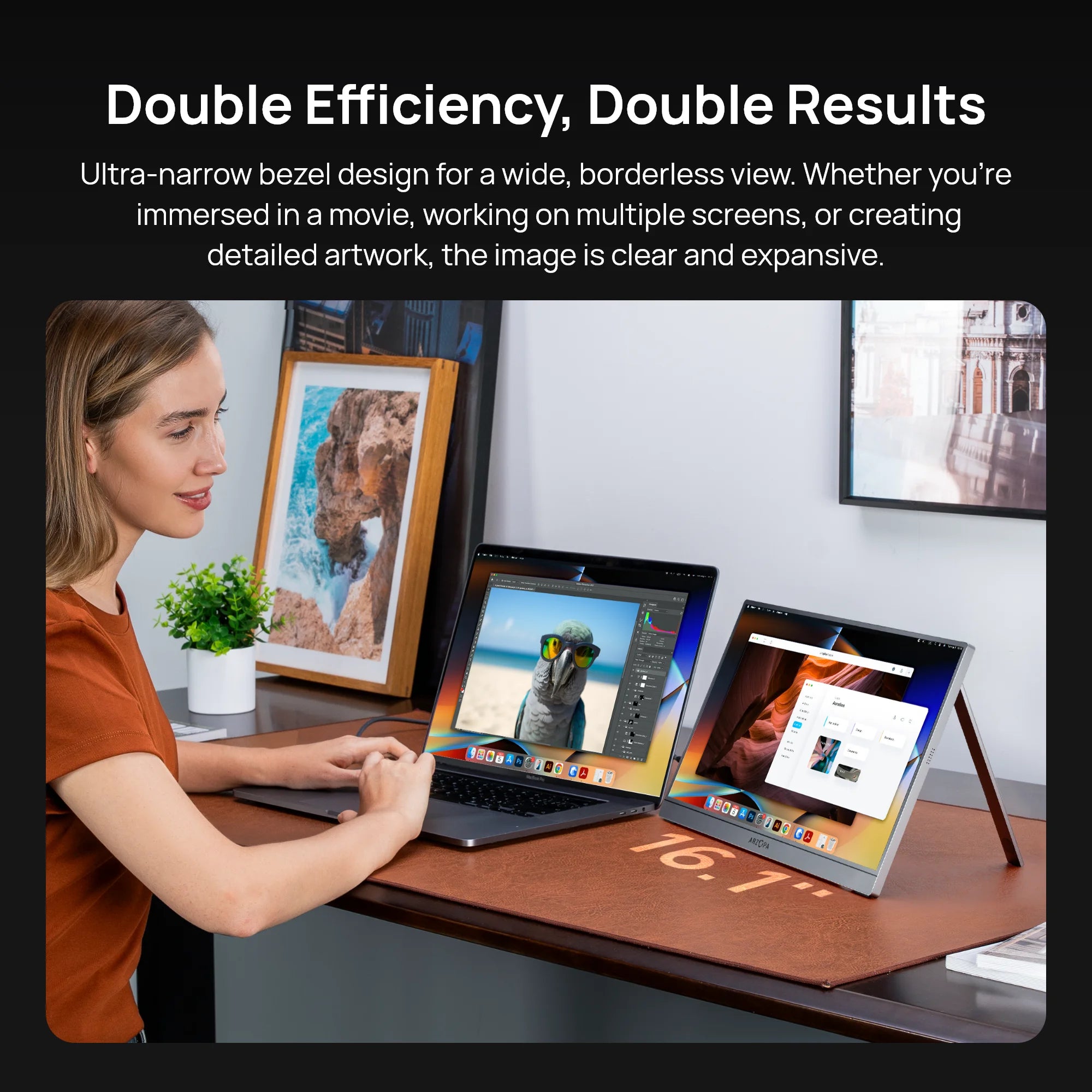 ARZOPA 16.1 inch 1920×1080 Portable Monitor HDR10 60HZ 100% PS5/XBOX/PC